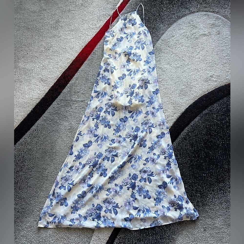 4SI3NNA Floral Sheer Maxi Dress